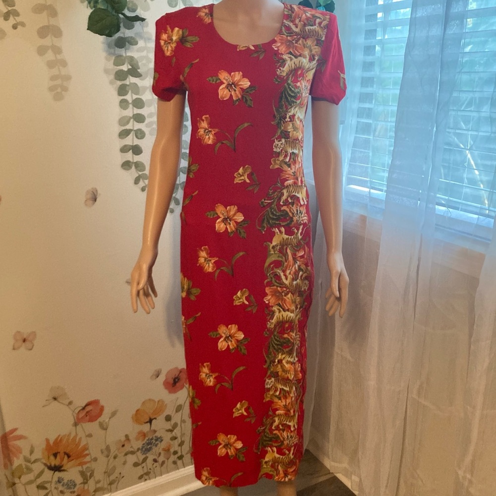 Sz 10 Vintage Coco Bianco Tiger Lily Dress